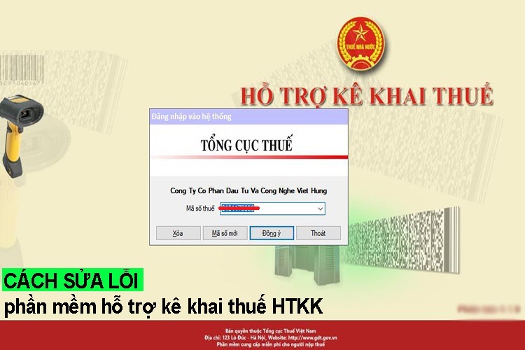 Xử lý lỗi không đăng nhập được vào phần mềm HTKK