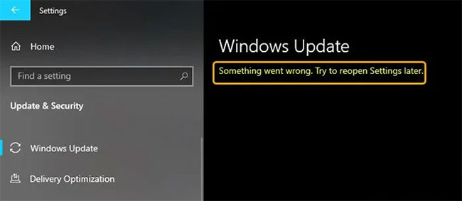 Sửa lỗi "Something went wrong, Try to reopen Settings later" trên Windows 10