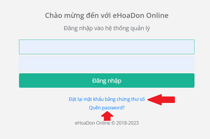 2 cách xử lý khi quên mật khẩu đăng nhập vào eHoaDon Online