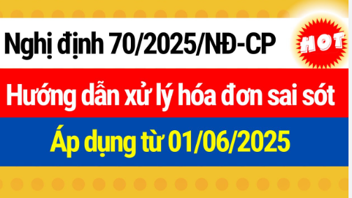 Quy trình xử lý hóa đơn sai sót 2025 theo Nghị định 70/2025/NĐ-CP