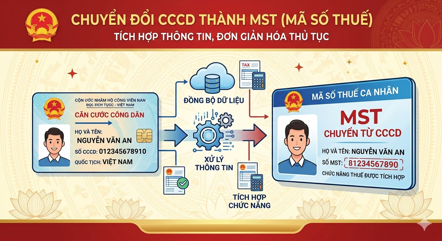 Hướng dẫn cập nhật số CCCD thành mã số thuế